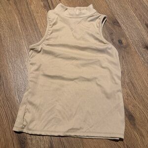 One Step Ahead Tan Sleeveless Top